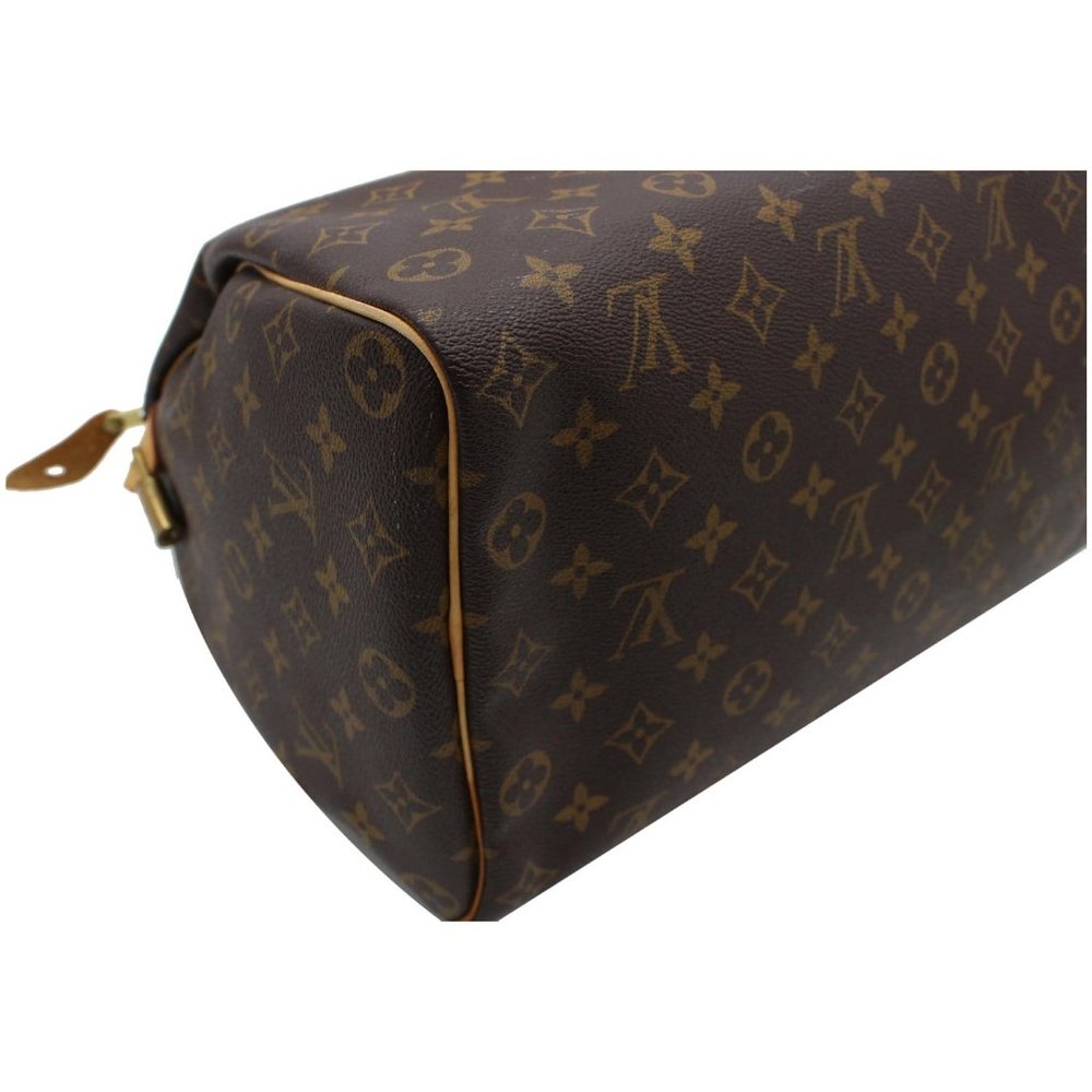 LOUIS VUITTON  Speedy 35 Monogram Canvas Satchel Bag Brown - Picture 9 of 12
